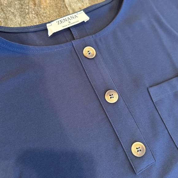 NWOT Navy blue blouse - Picture 5 of 5